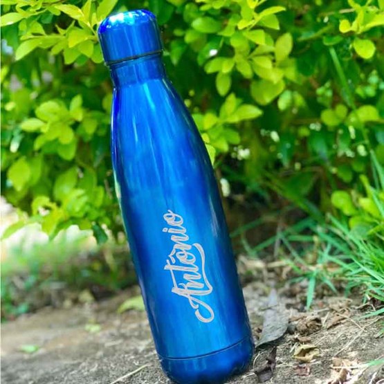 garrafa térmica personalizada azul 500ml - sibéria