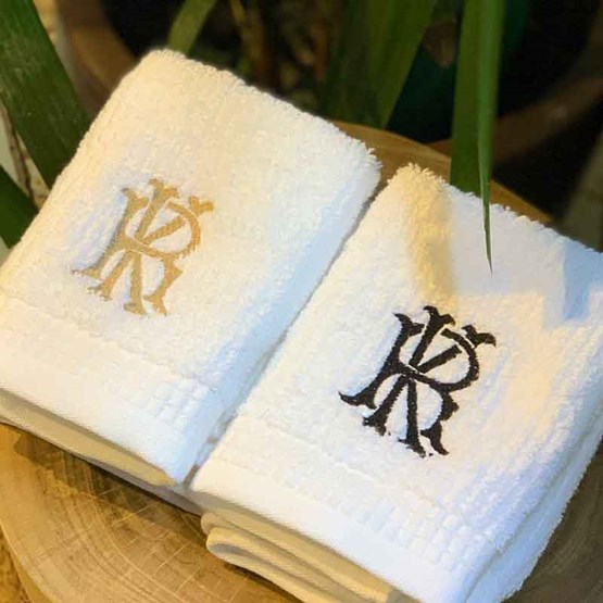 kit 3 toalhas lavabo bordadas monograma