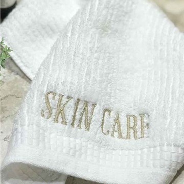 kit 6 toalhas bordadas skin care