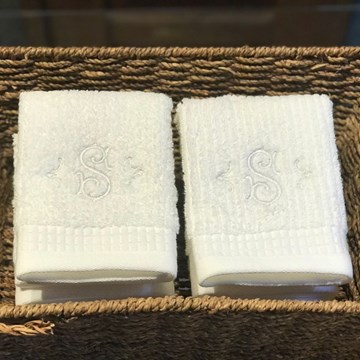 kit 6 toalhas de lavabo monograma roma